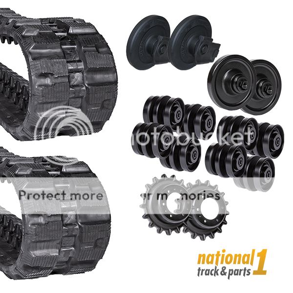 Bobcat T190, 2 Tracks, 2 Sprockets, 2 Idlers, 8 Rollers, 2 Rear Idlers